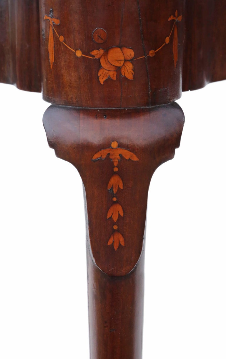Tea Console Georgian II circa 1750 Inlaid Mahogany Folding Card Table Tea Console ...