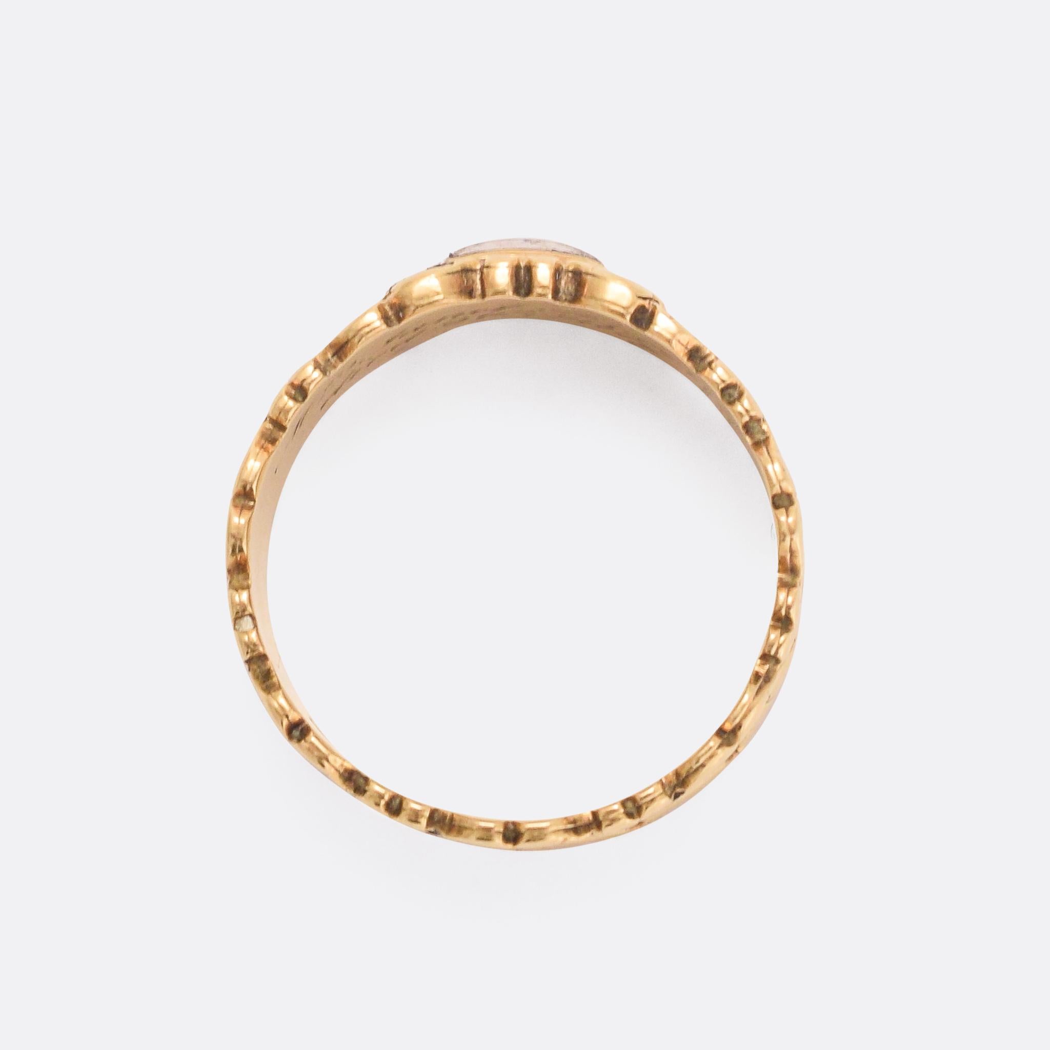 Georgian in Memory of Locket Memorial Ring For Sale 1