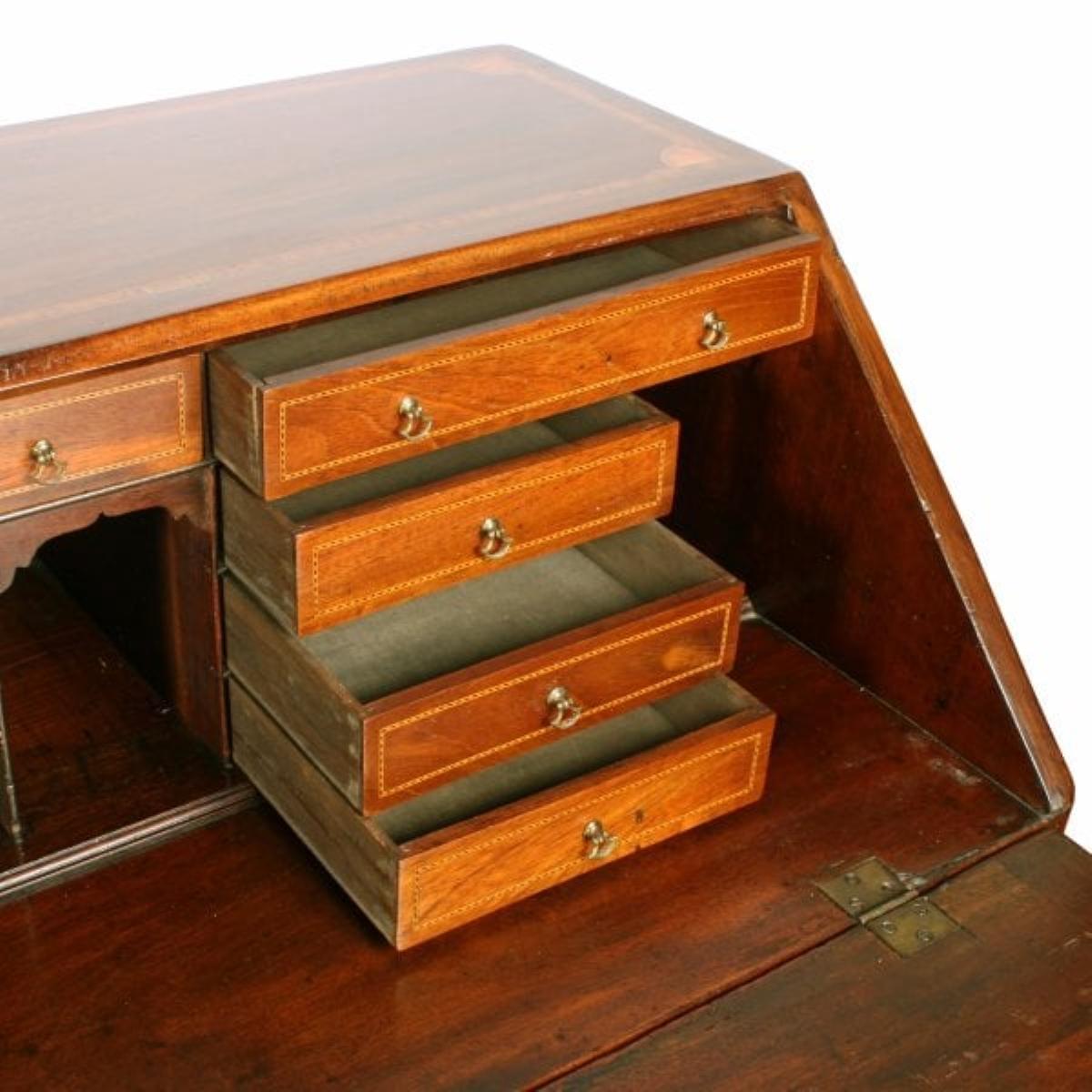 Georgian Inlaid Mahogany Bureau, 18th Century 3