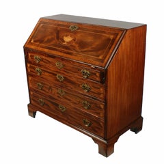 Georgian Inlaid Mahogany Bureau