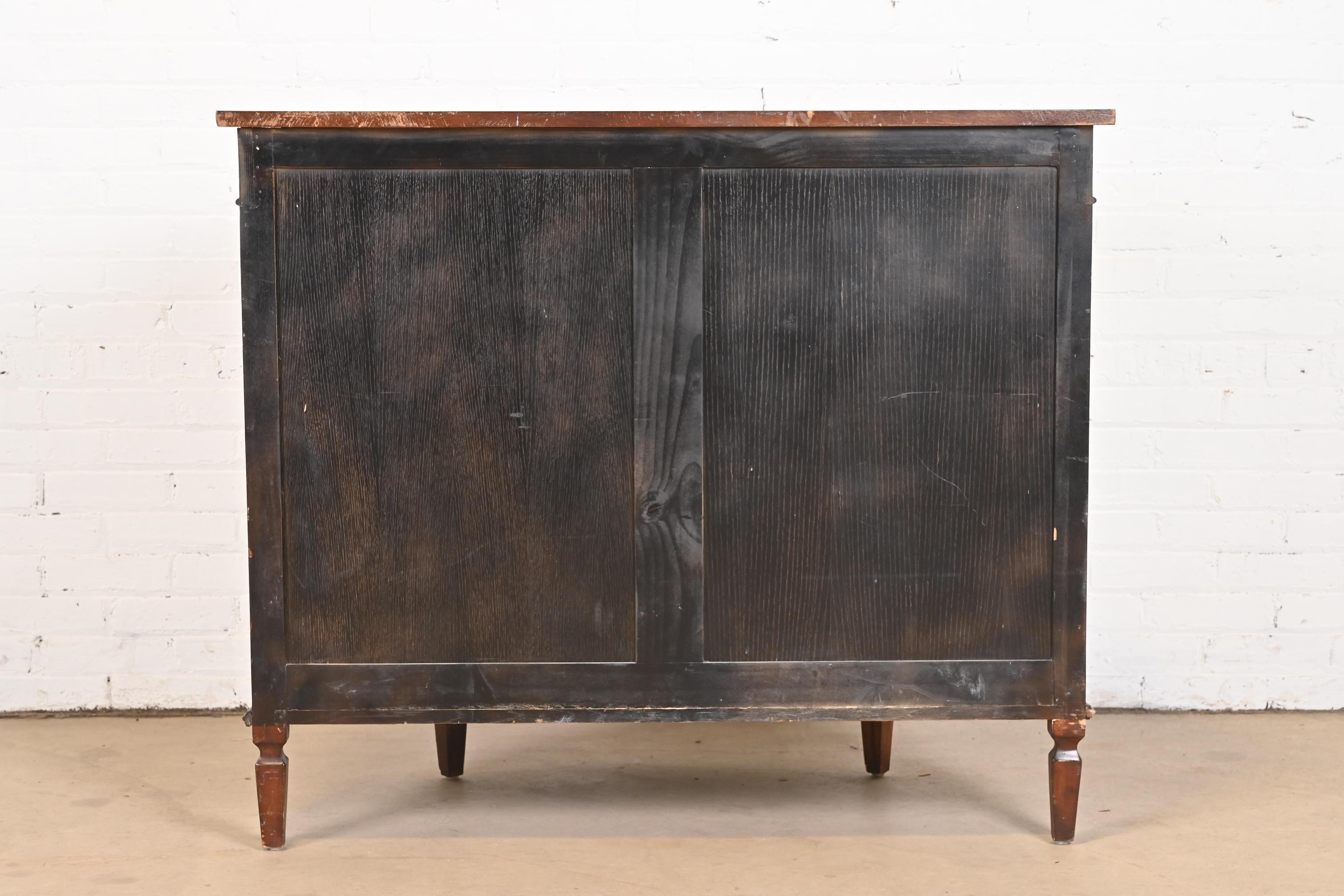 Georgian Inlaid Mahogany Demilune Cabinet in the Manner of Baker Furniture 7