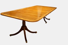Georgian Inlaid Mahogany Pedestal Dining Table
