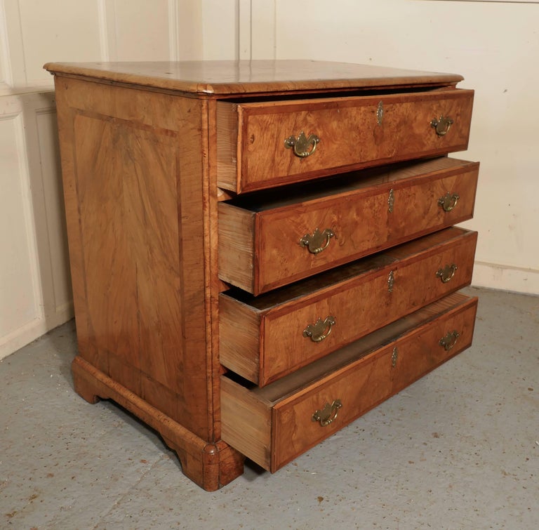 Inlaid Walnut Chest of Drawers For Sale at 1stdibs