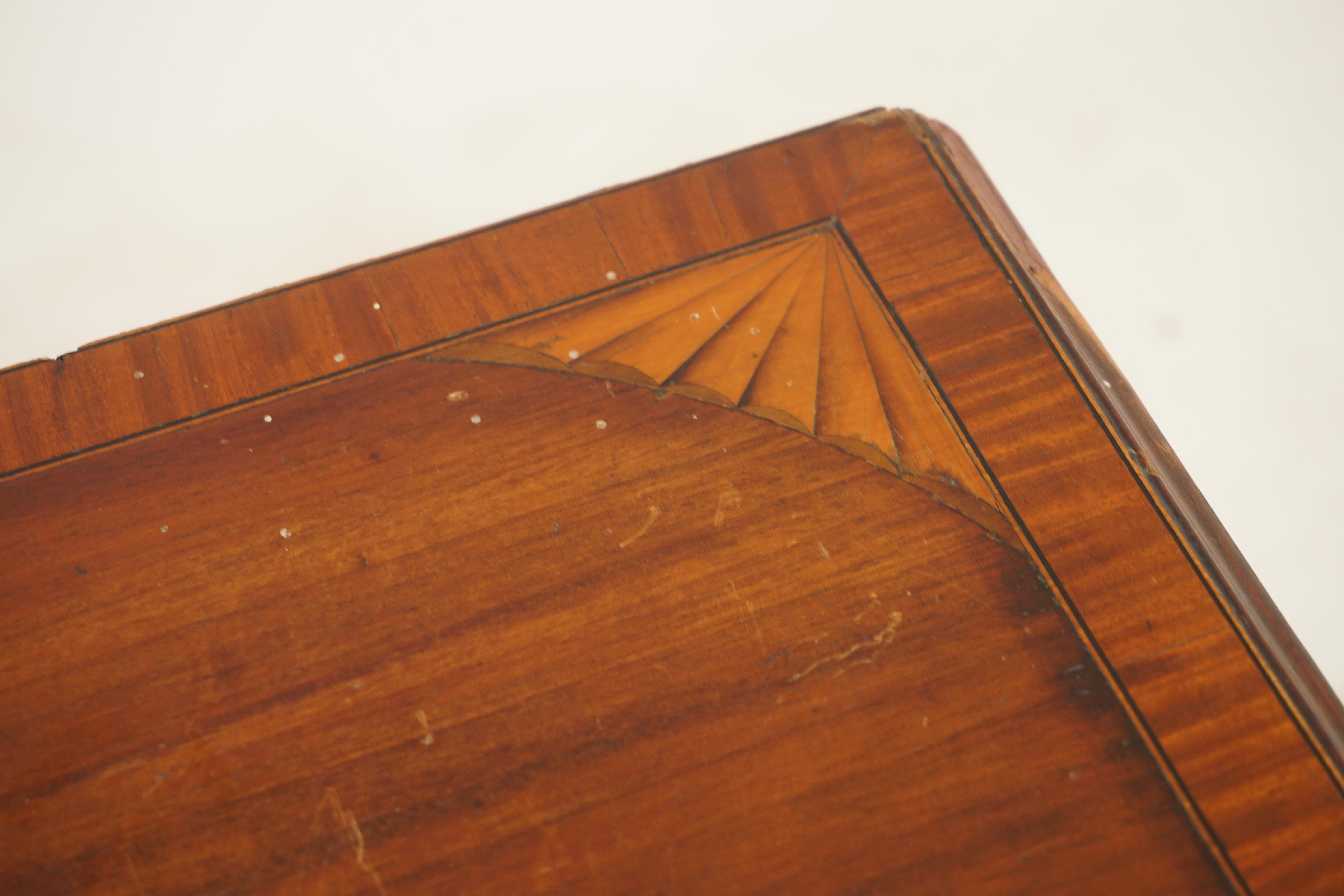 Georgian Inlaid Walnut Writing Desk, Kneehole Desk, Scotland, 1820 5