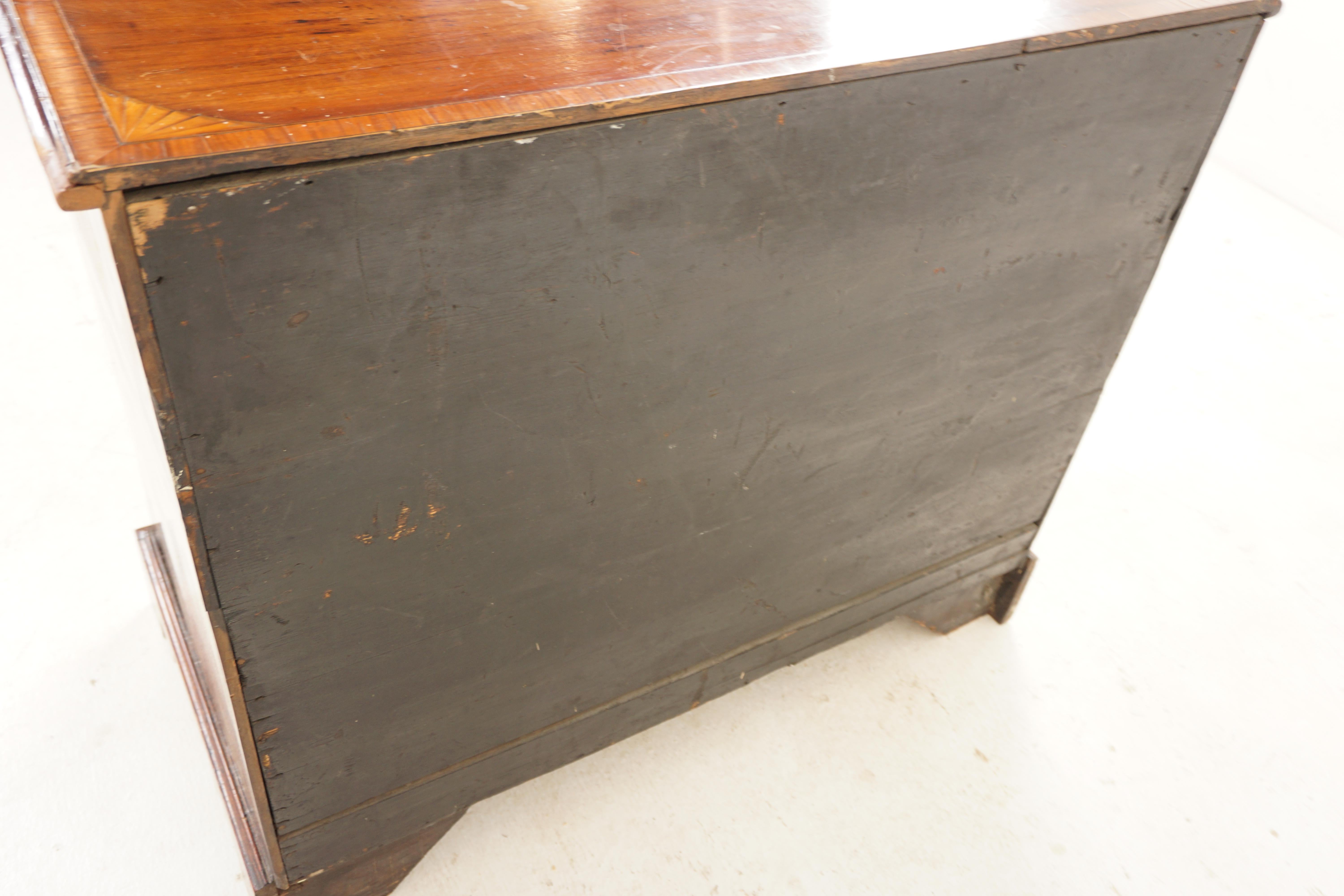 Georgian Inlaid Walnut Writing Desk, Kneehole Desk, Scotland, 1820 6