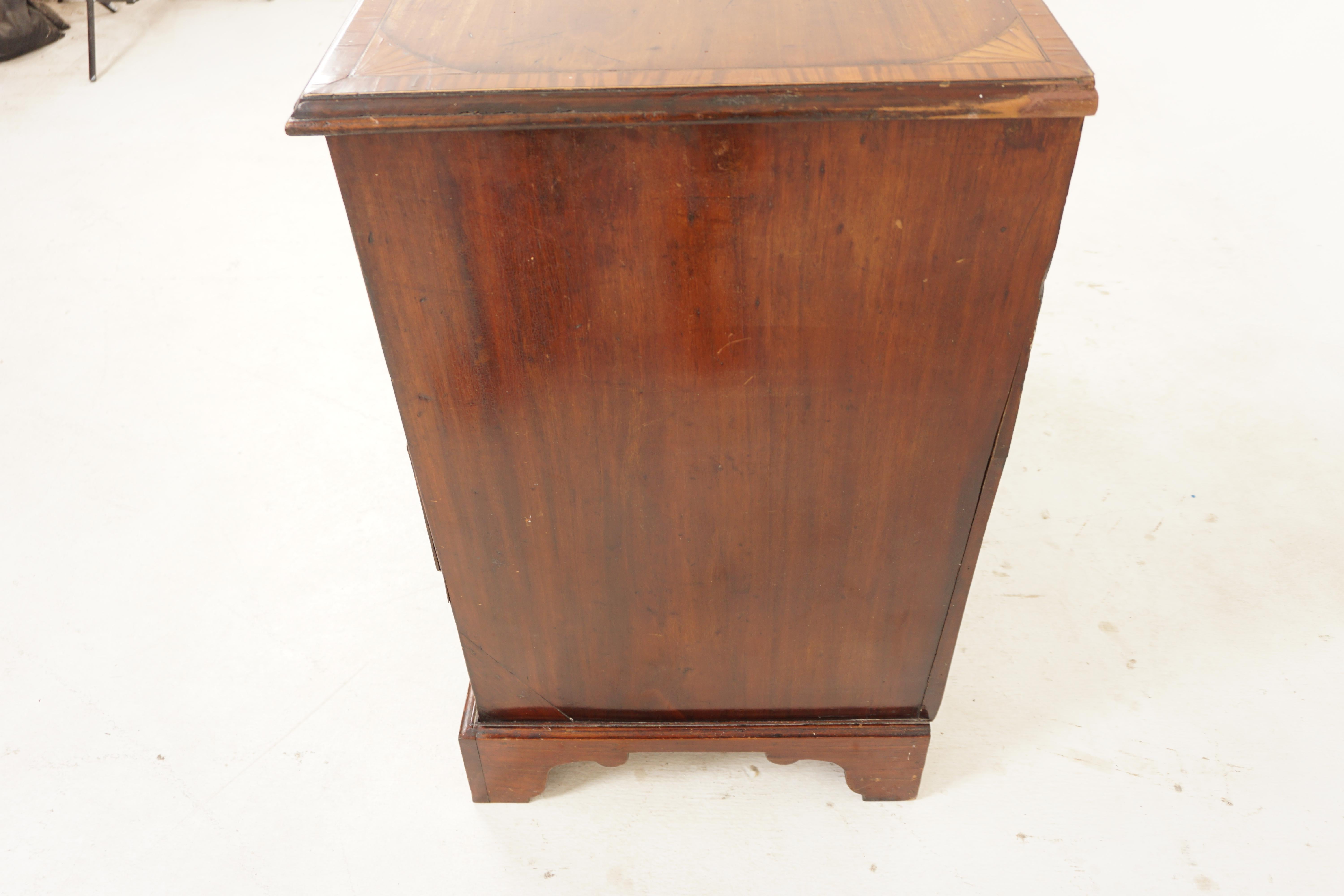 Georgian Inlaid Walnut Writing Desk, Kneehole Desk, Scotland, 1820 2