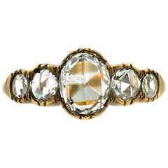 Georgian inspired five stone ring