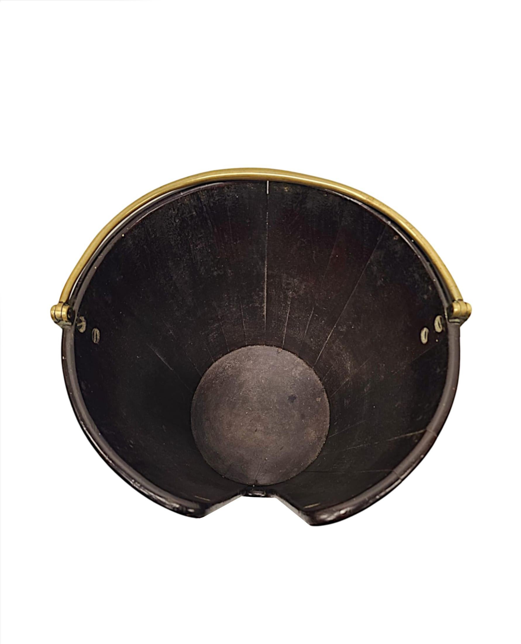 Georgian Irish Brass Bound Mahogany Teller Eimer (Messing) im Angebot