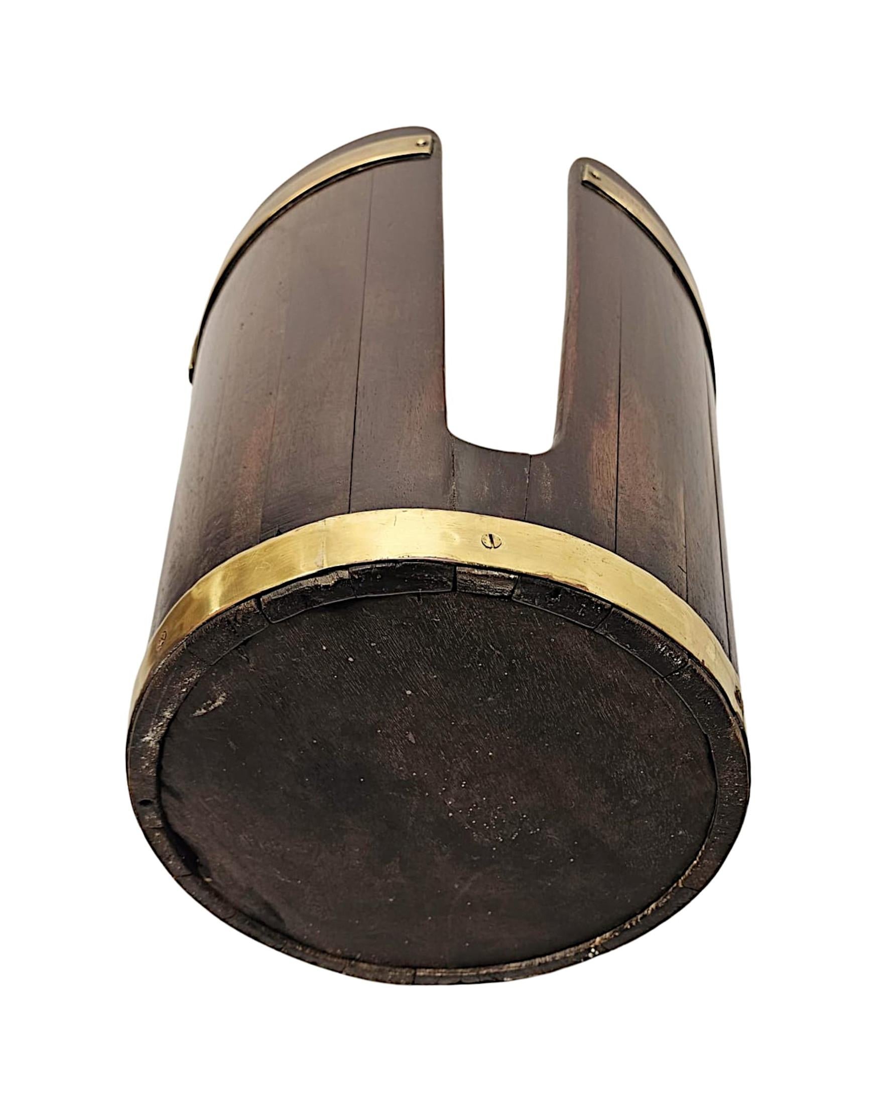 Georgian Irish Brass Bound Mahogany Teller Eimer im Angebot 3
