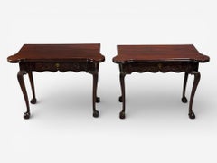 Georgian, Irish Card Tables, Mahogany, Toolled Felt, Ireland, 1820s