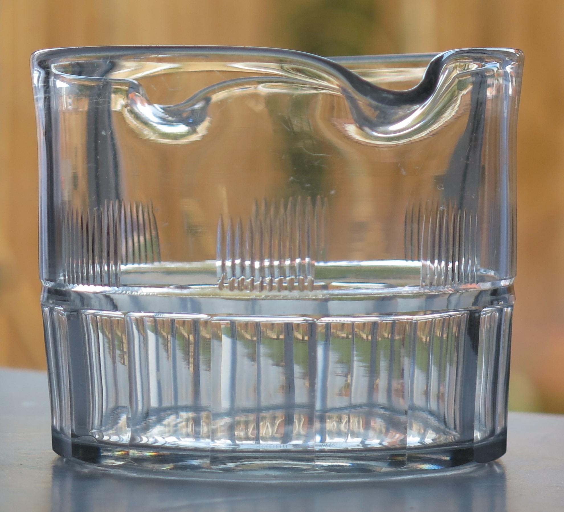 This is an Irish wine glass cooler or rinser made from lead glass, which is an unusual item from the late 18th or early 19th century.

These are about the same size as a finger bowl and were used to rinse or cool wine glasses between each course