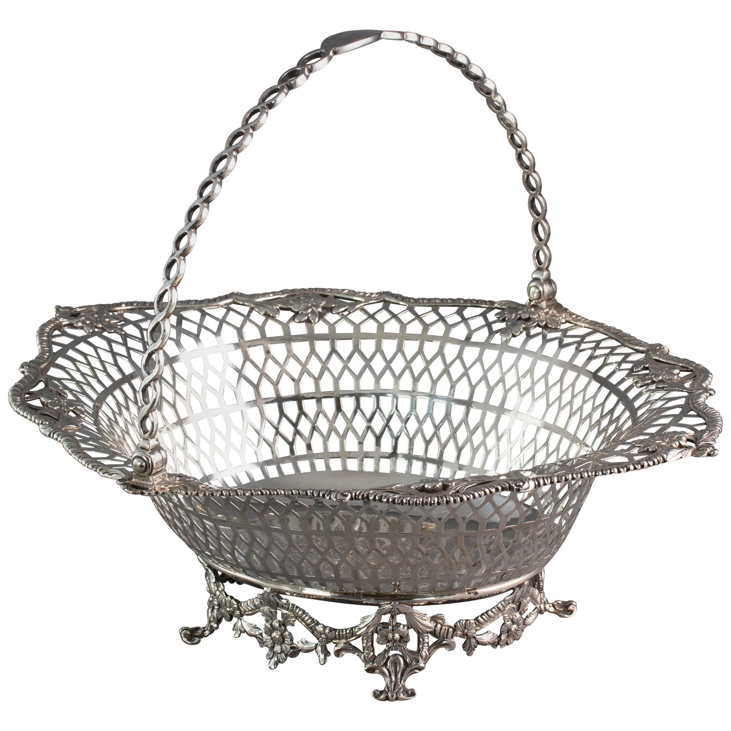 Georgian Irish Silver Basket Dublin, 1760