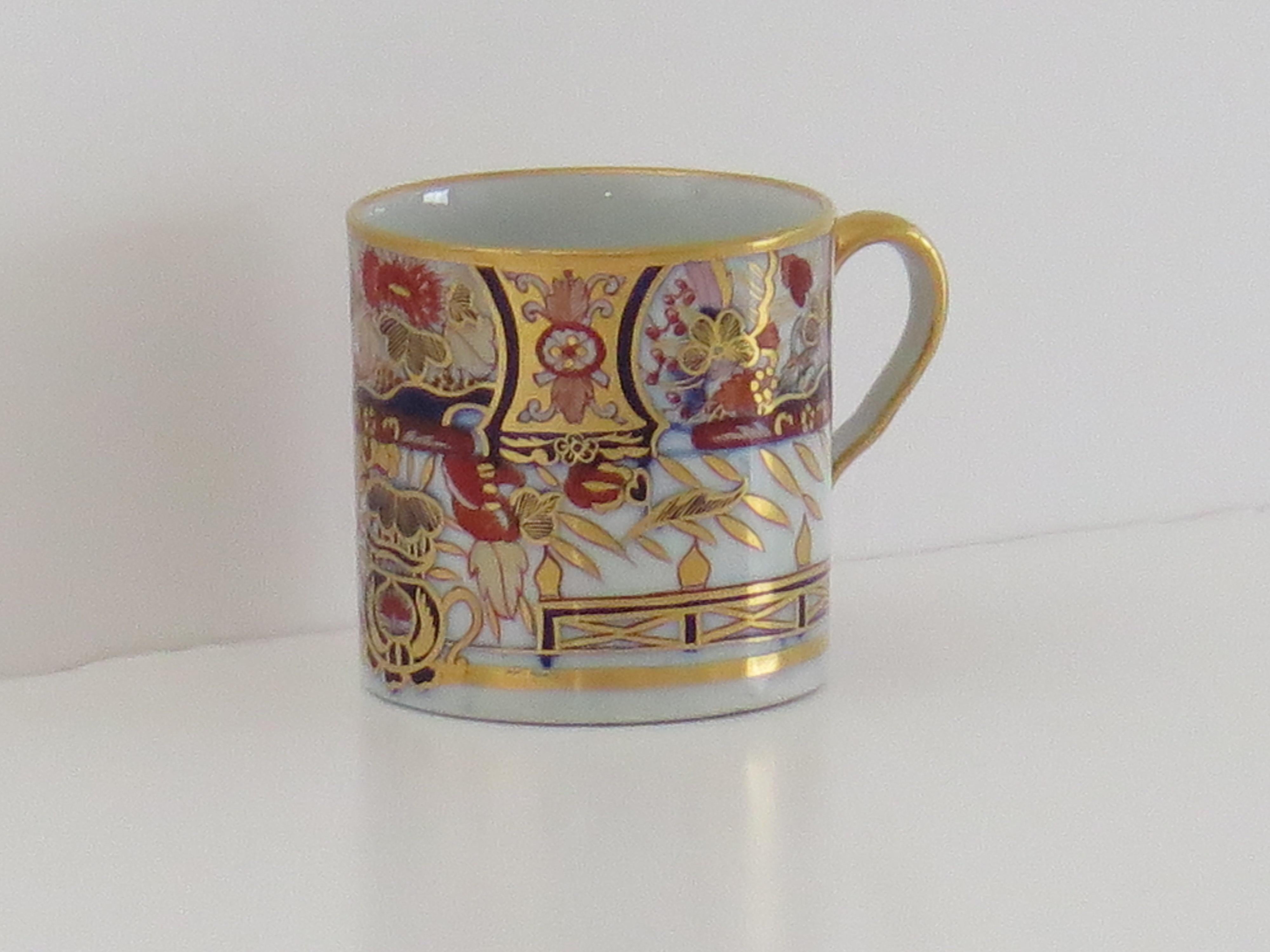 Chinoiserie Georgian John Rose Coalport Coffee Can Porcelain Nelson Japan Ptn, Circa 1805