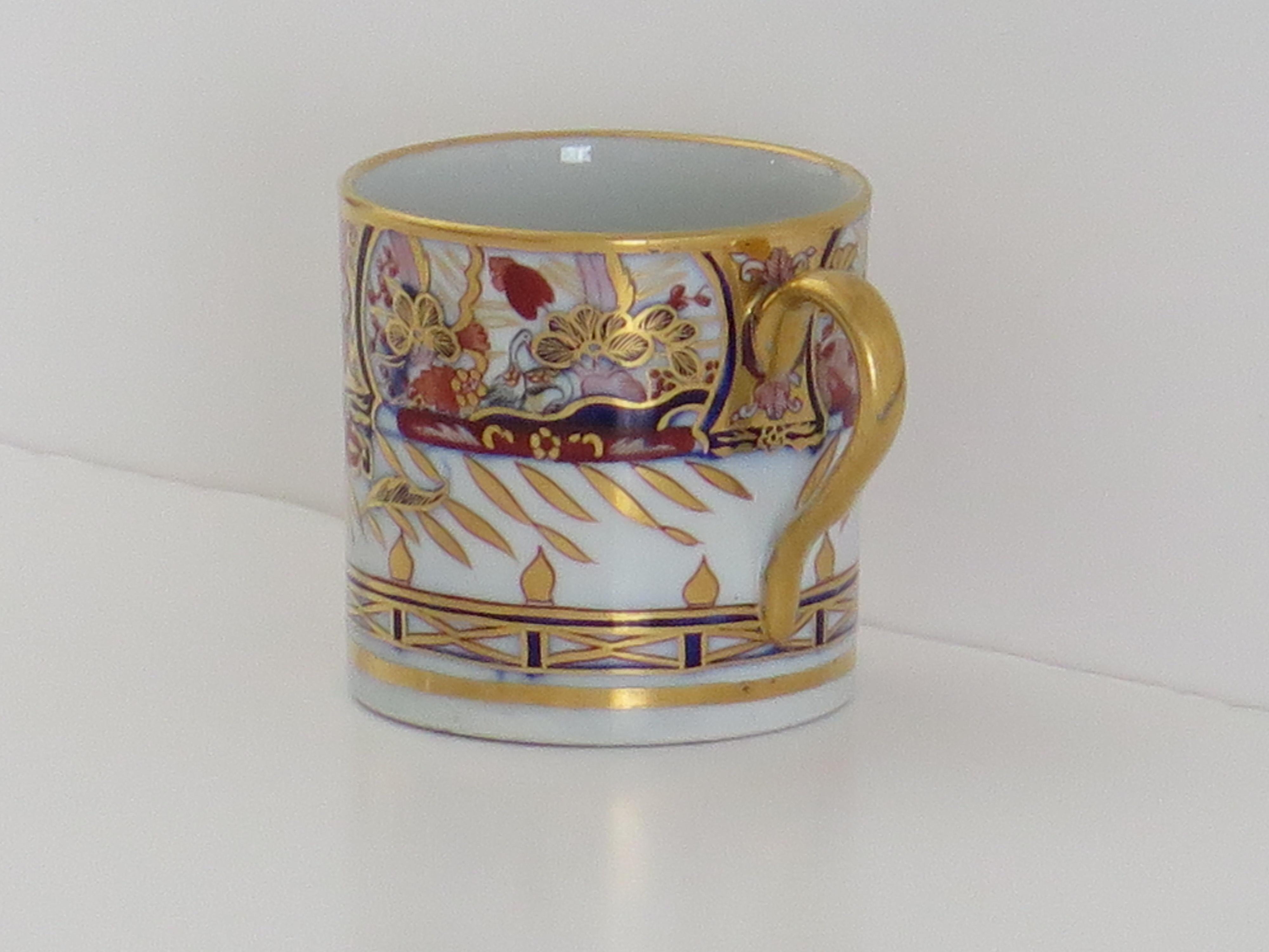 English Georgian John Rose Coalport Coffee Can Porcelain Nelson Japan Ptn, Circa 1805