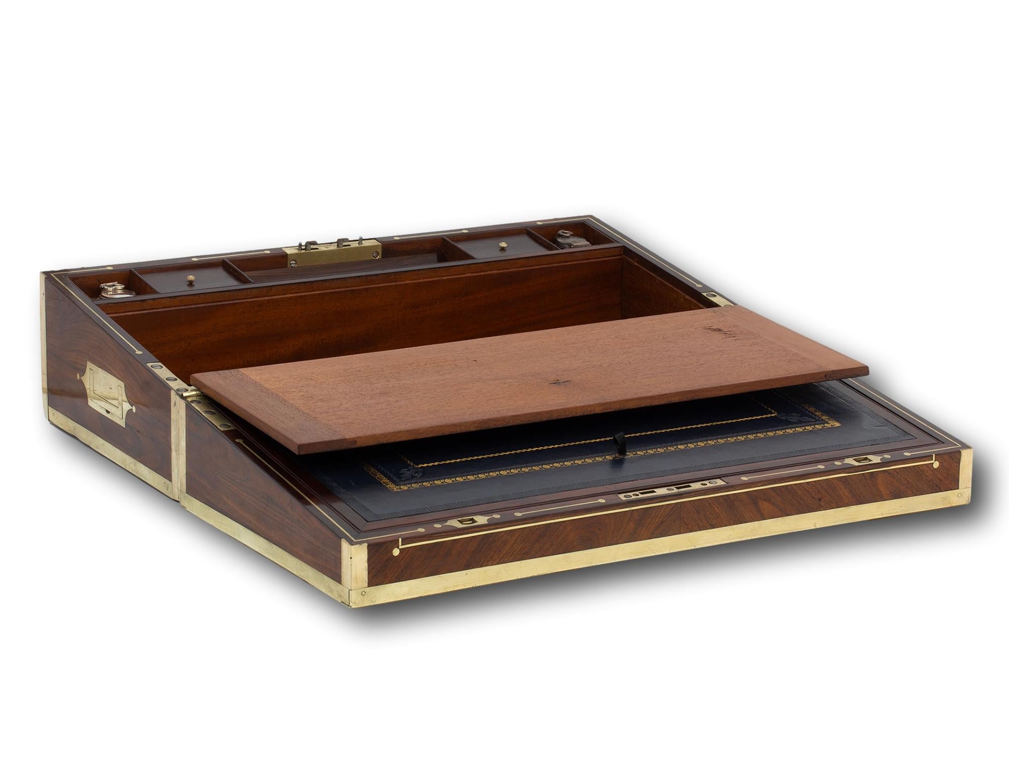 Caja de escritura georgiana de Kingwood de David Edwards con compartimento secreto en venta 4