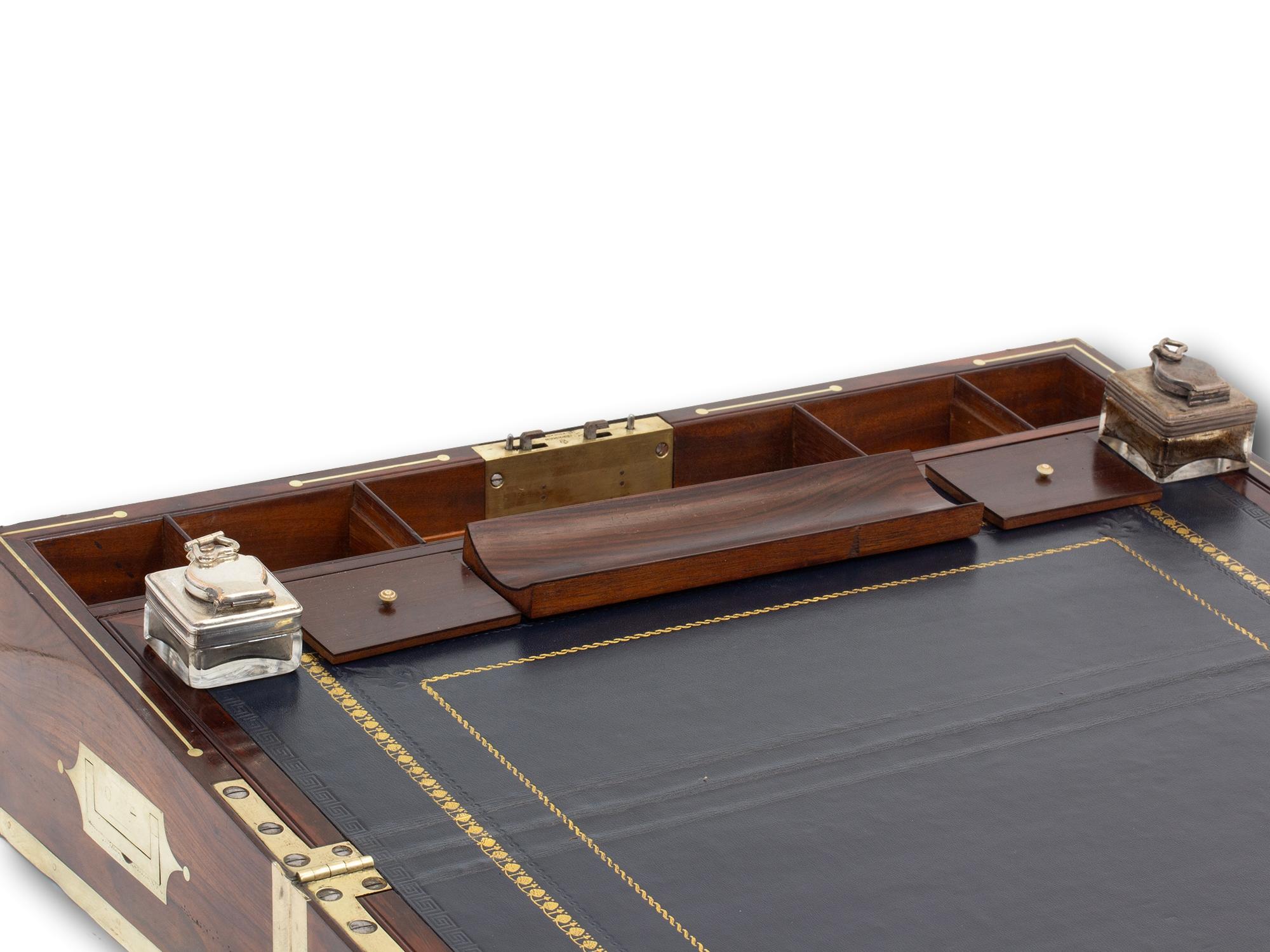 Caja de escritura georgiana de Kingwood de David Edwards con compartimento secreto en venta 5