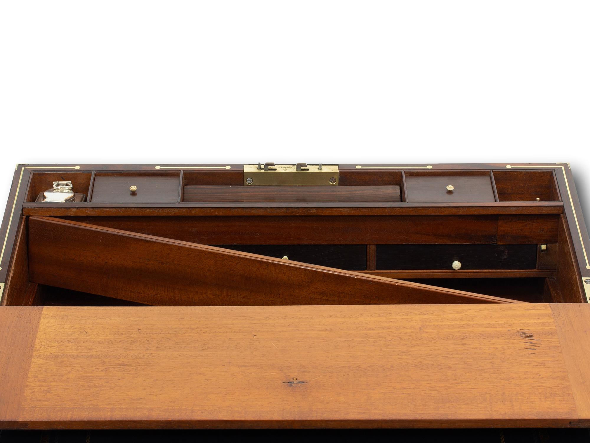 Caja de escritura georgiana de Kingwood de David Edwards con compartimento secreto en venta 11