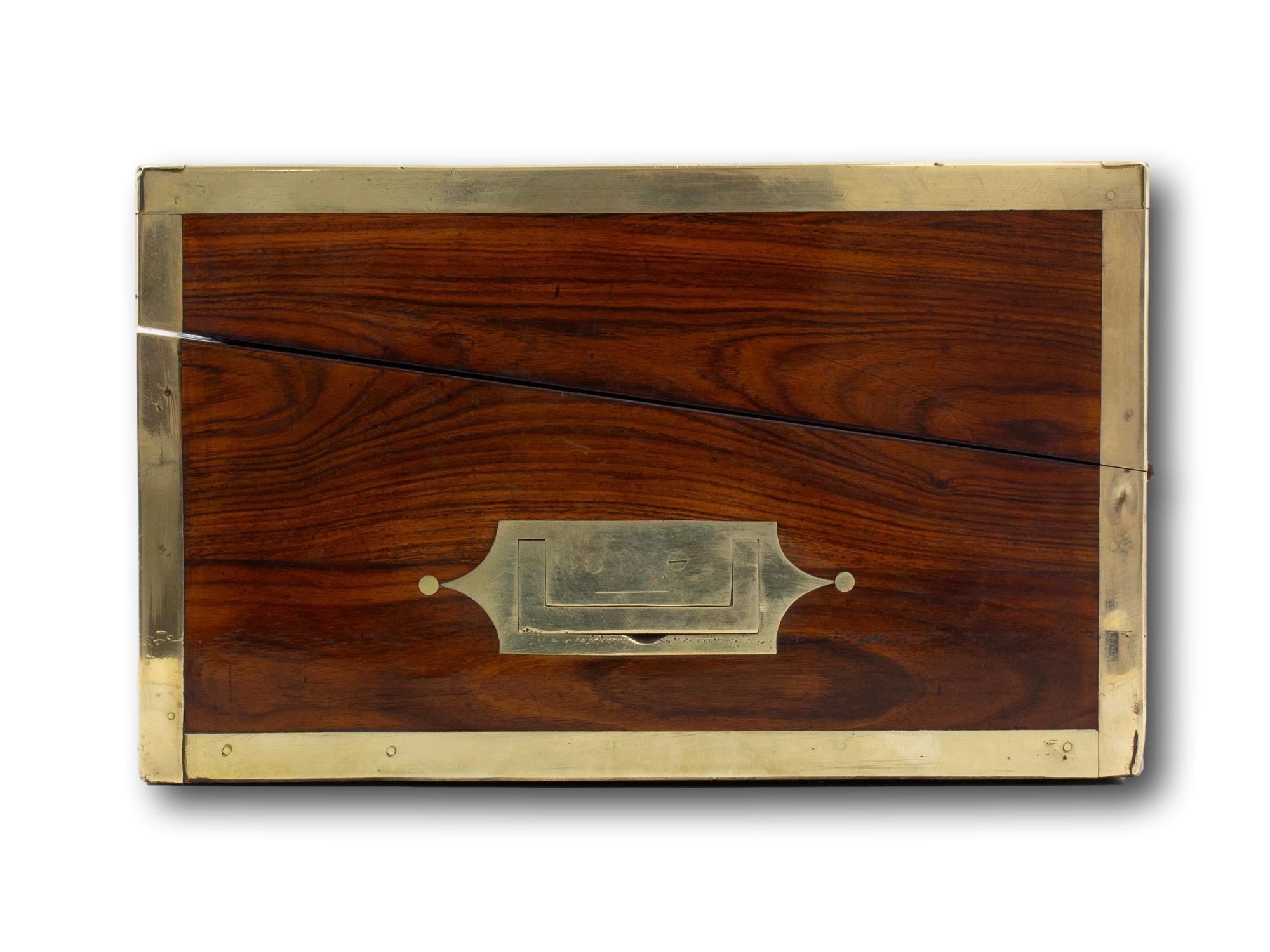 Caja de escritura georgiana de Kingwood de David Edwards con compartimento secreto Inglés en venta