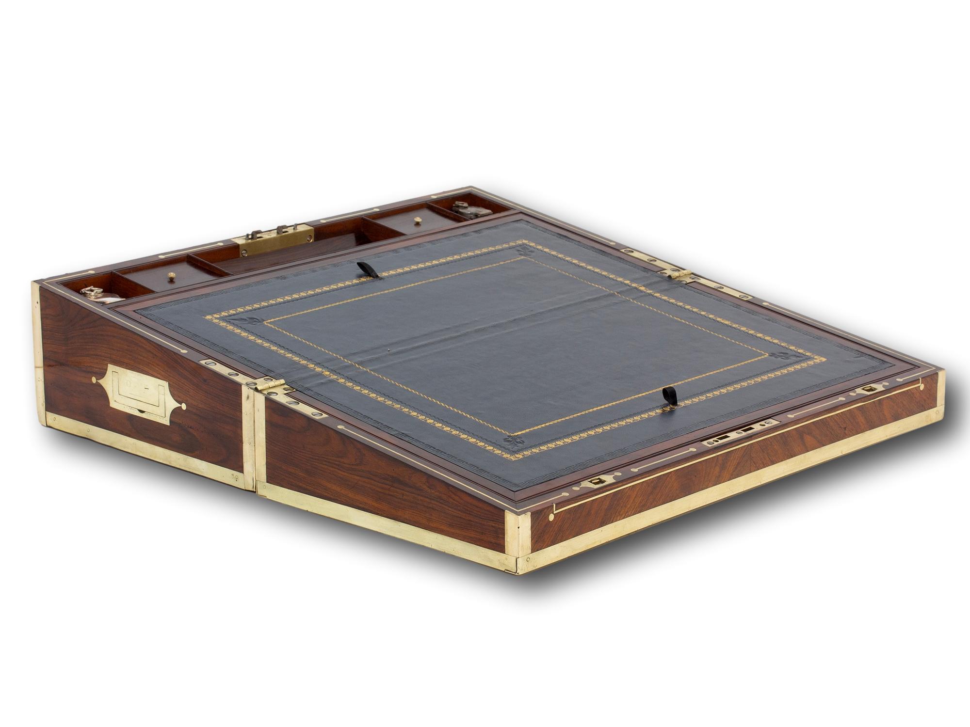 Caja de escritura georgiana de Kingwood de David Edwards con compartimento secreto en venta 1