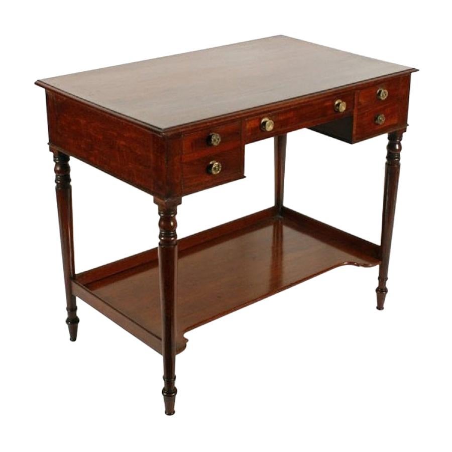 Georgian Kneehole Dressing Table, 19th Century For Sale