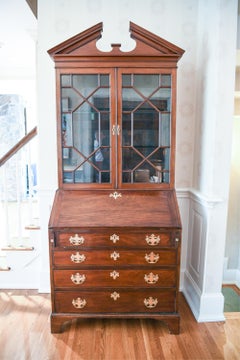 Georgian Late 18th Century Mahogany Secretary Bookcase