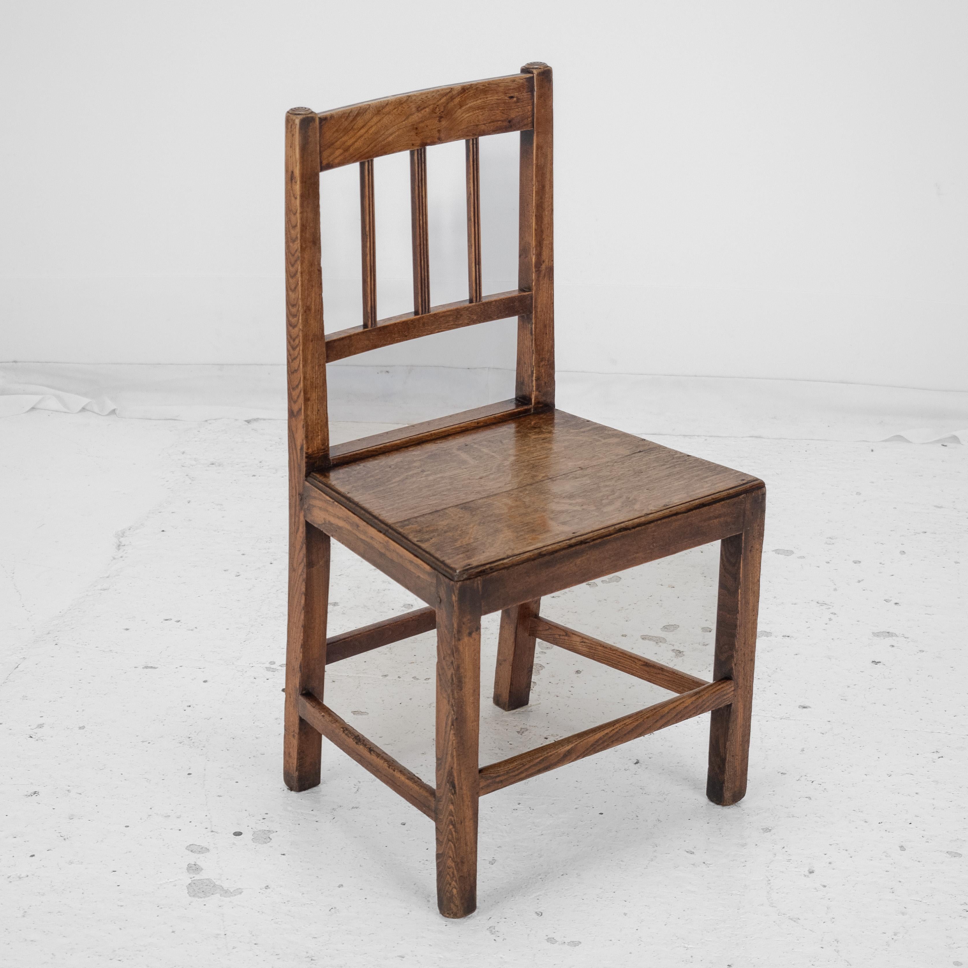 Chaise de campagne géorgienne de la fin du XVIIIe siècle en chêne et orme (Hall Dining Side) Bon état - En vente à Leeds, GB