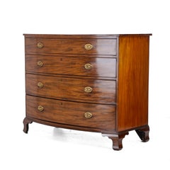 Georgian Late C18th Mahogany Inlaid Bow Front Chest of Drawers (George III)