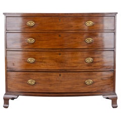 Georgian Late C18th Mahogany Inlaid Bow Front Chest of Drawers (George III)