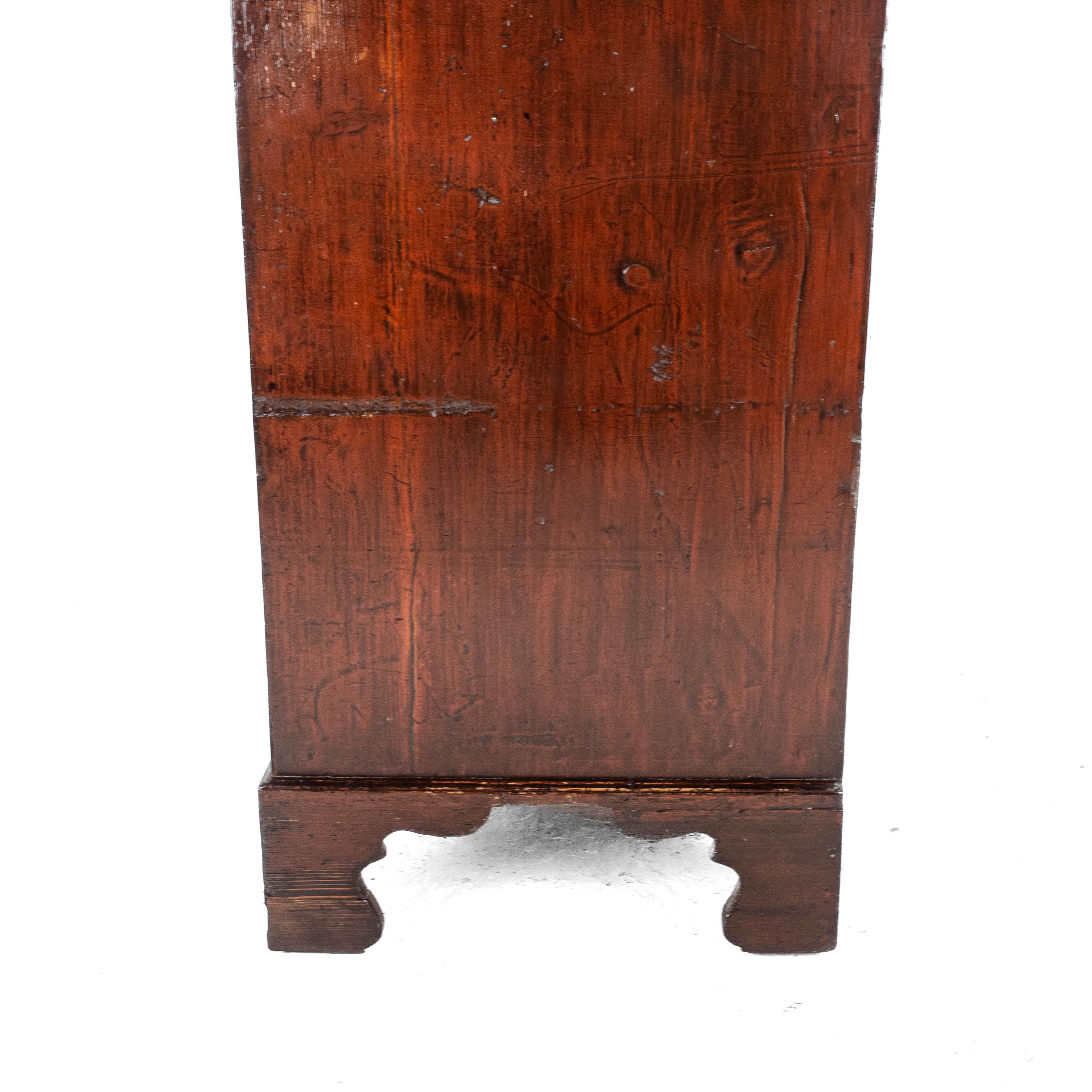 Georgian Late c.18th Mahogany Inlaid Caddy Top Small Chest of Drawers For Sale 10