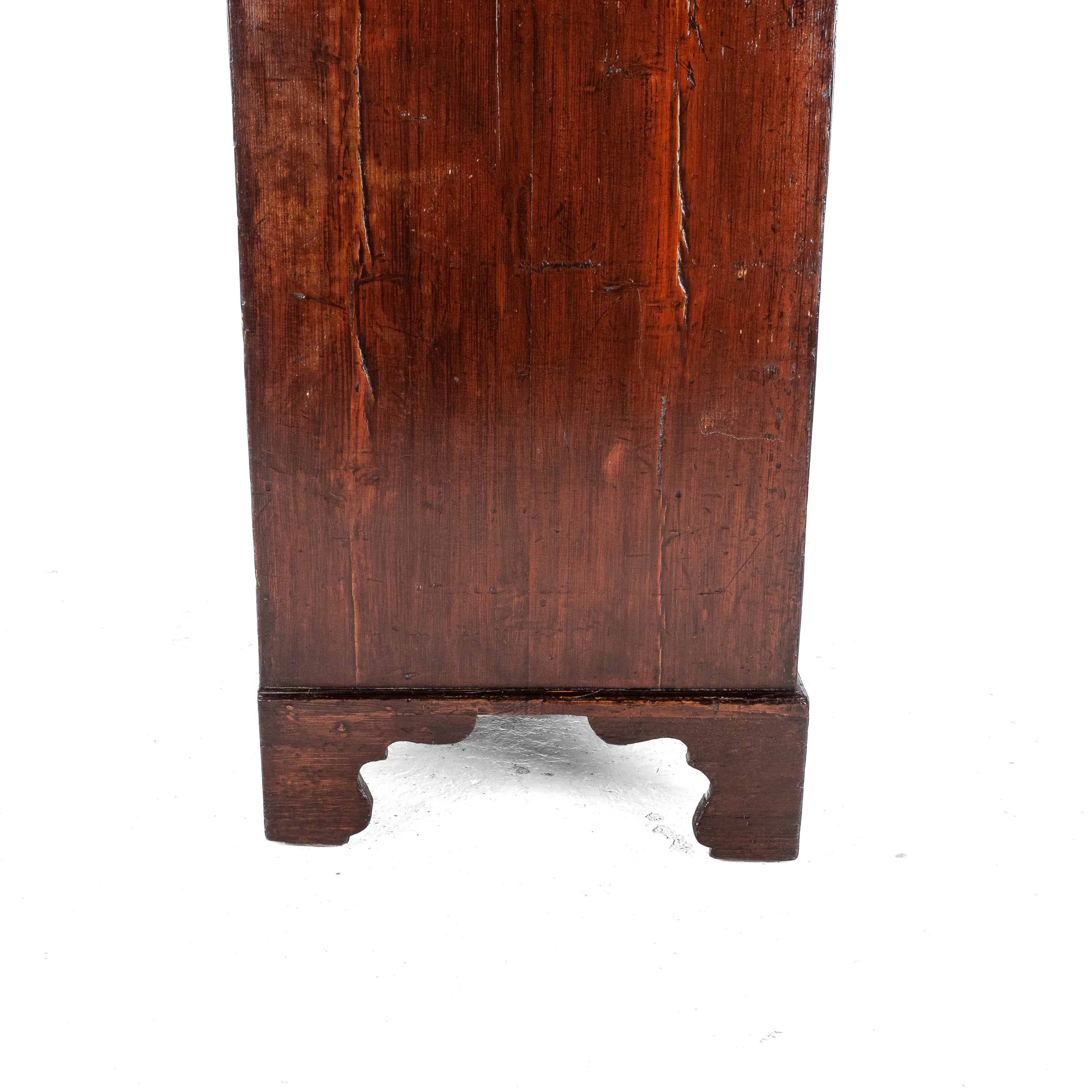 Georgian Late c.18th Mahogany Inlaid Caddy Top Small Chest of Drawers For Sale 11