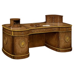 Georgian Leather Top Pedestal Desk – Adam Style