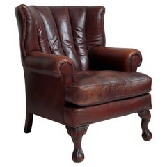 Georgian Leather Wing Armchair