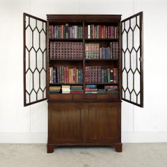 Georgian Library Bookcase Mahogany Glazed Cabinet 1820