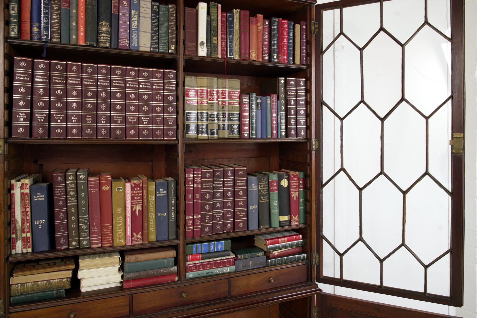 Bibliothèque géorgienne en acajou vitré 1820 en vente 1