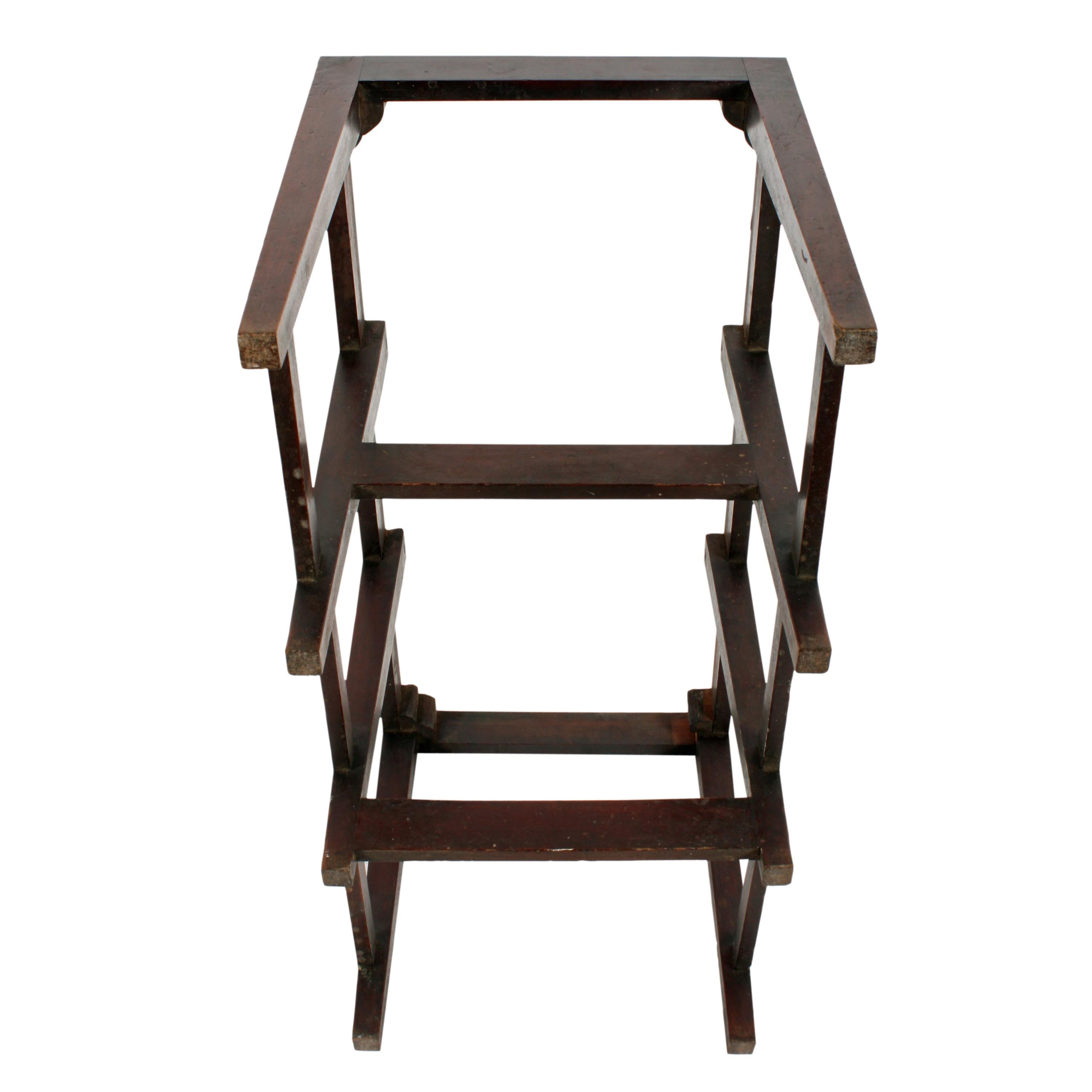 Mahogany Georgian Library Step Stool For Sale