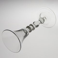 Georgian Light Baluster Wine Glass c1735