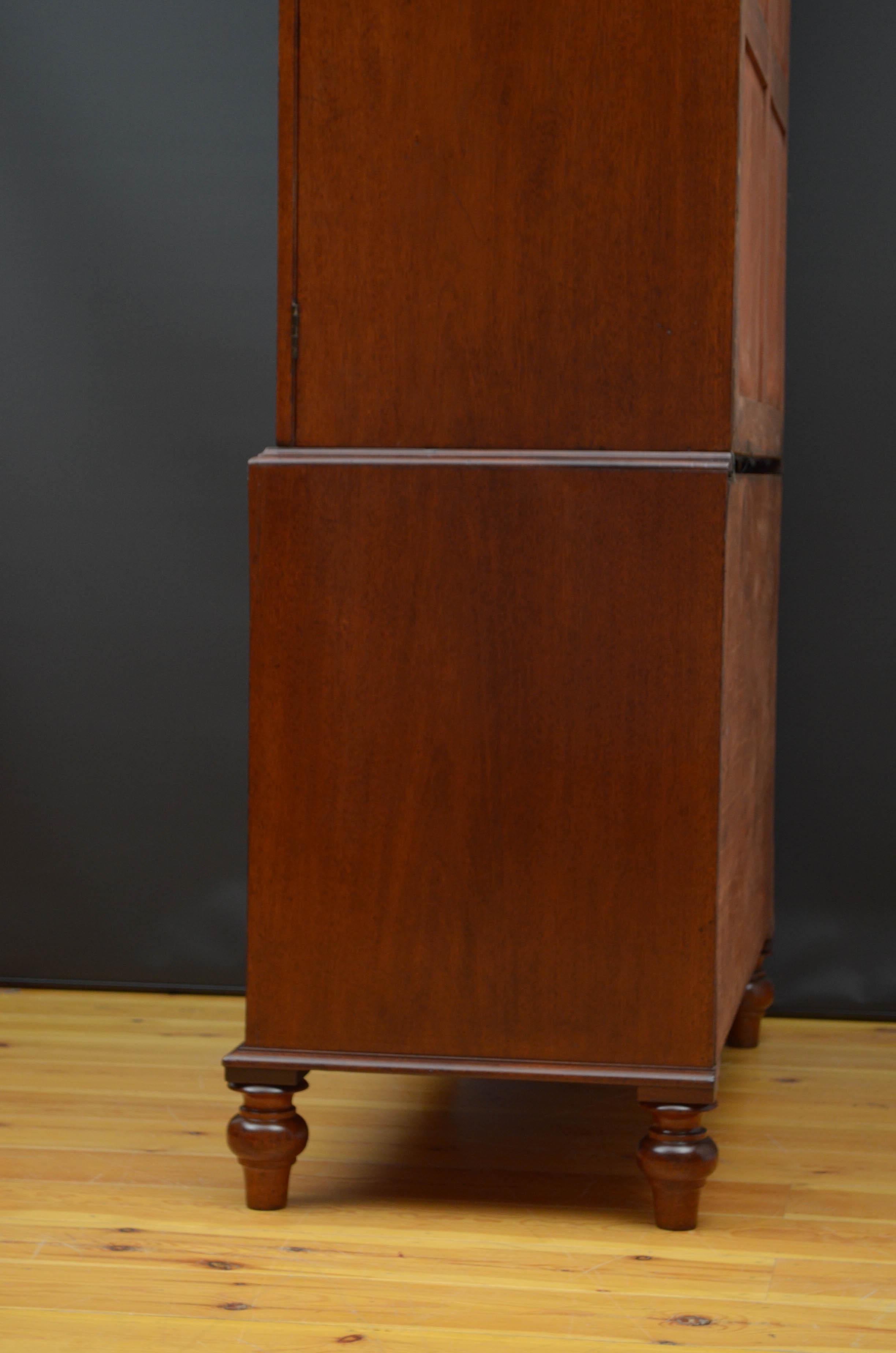 Georgian Linen Press in Mahogany 13