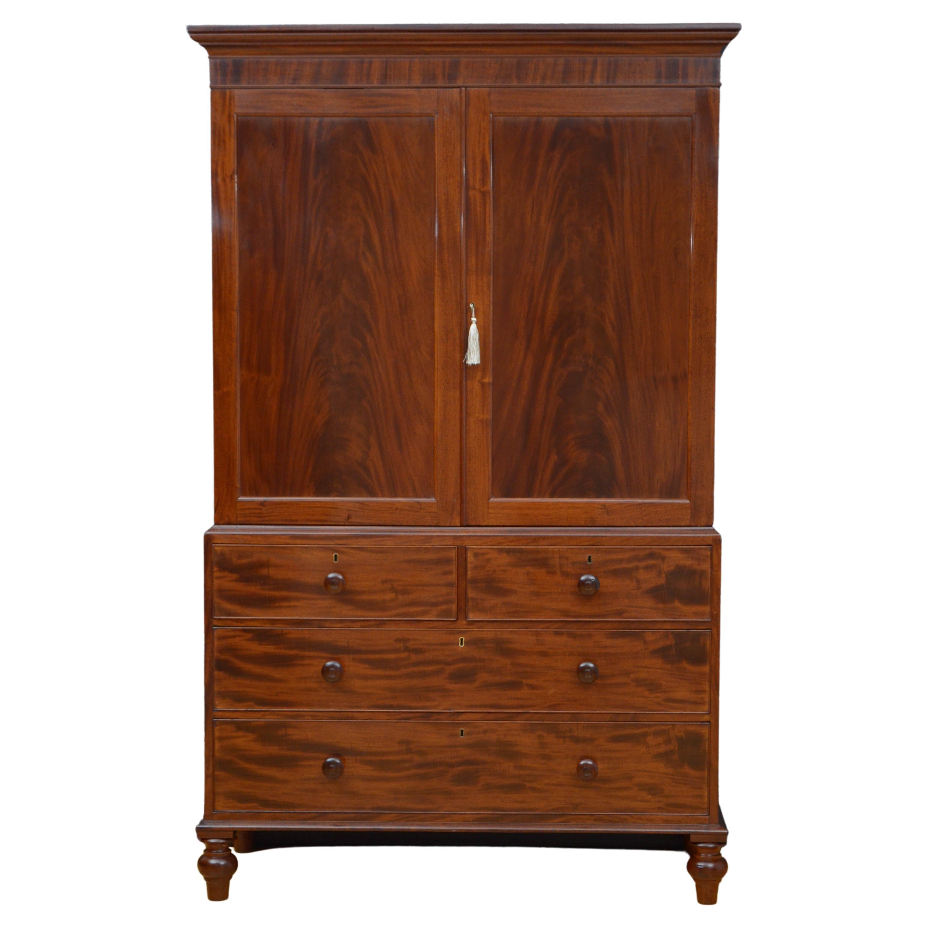 English Oak Linen Press For Sale at 1stDibs