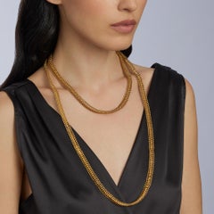 Georgian Long Chain 18K Gold Necklace