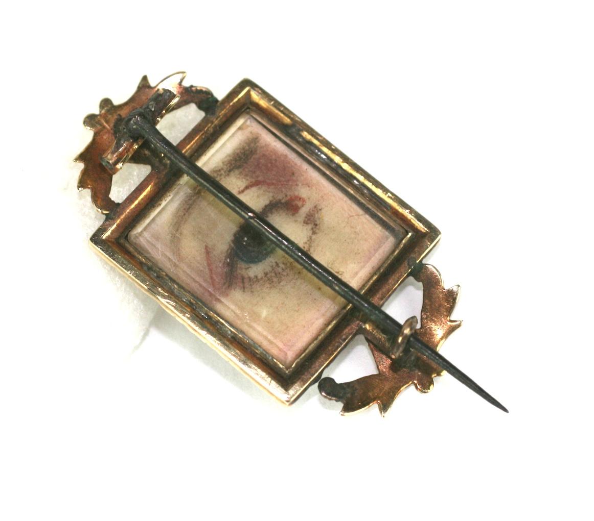 Georgian Lover's Eye Brooch In Good Condition For Sale In New York, NY