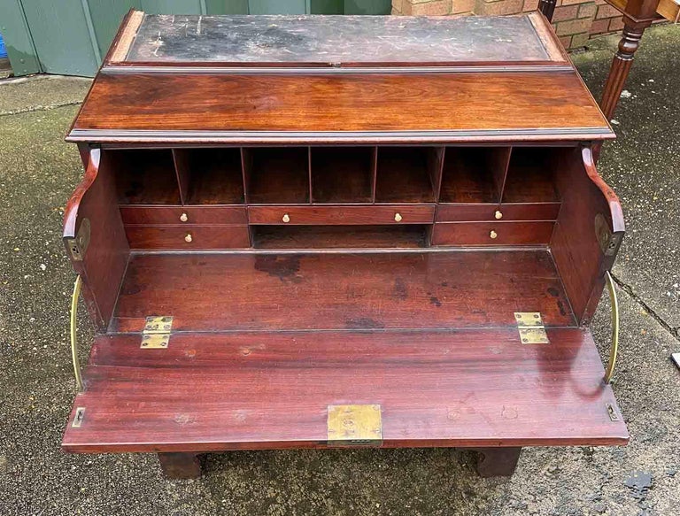 Georgian Mahogany 18th Century Library Secretaire Bookcase In Good Condition For Sale In Bedfordshire, GB