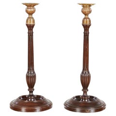 Candelieri georgiani in mogano e ottone