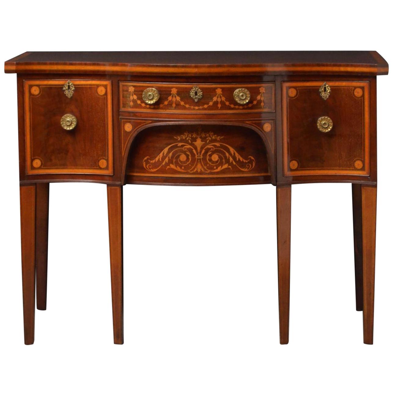 Georgian Mahogany and Inlaid Sideboard Edwards & Roberts For Sale