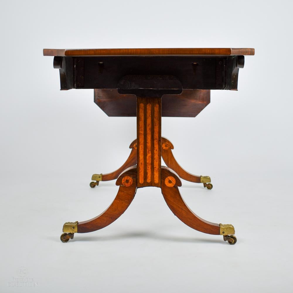 Georgian, Mahogany and Satinwood, Sofa Table, Circa 1810 For Sale 4
