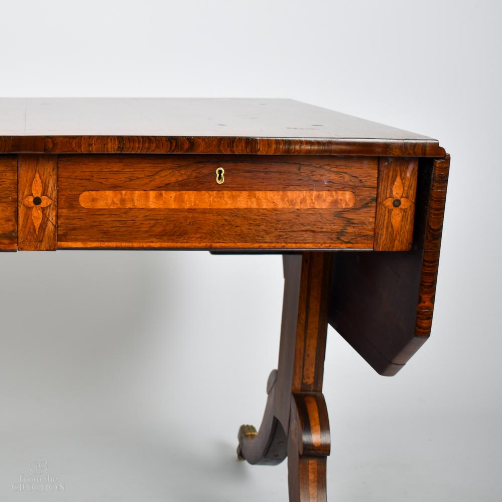 Georgian, Mahogany and Satinwood, Sofa Table, Circa 1810 In Good Condition For Sale In Lincoln, GB