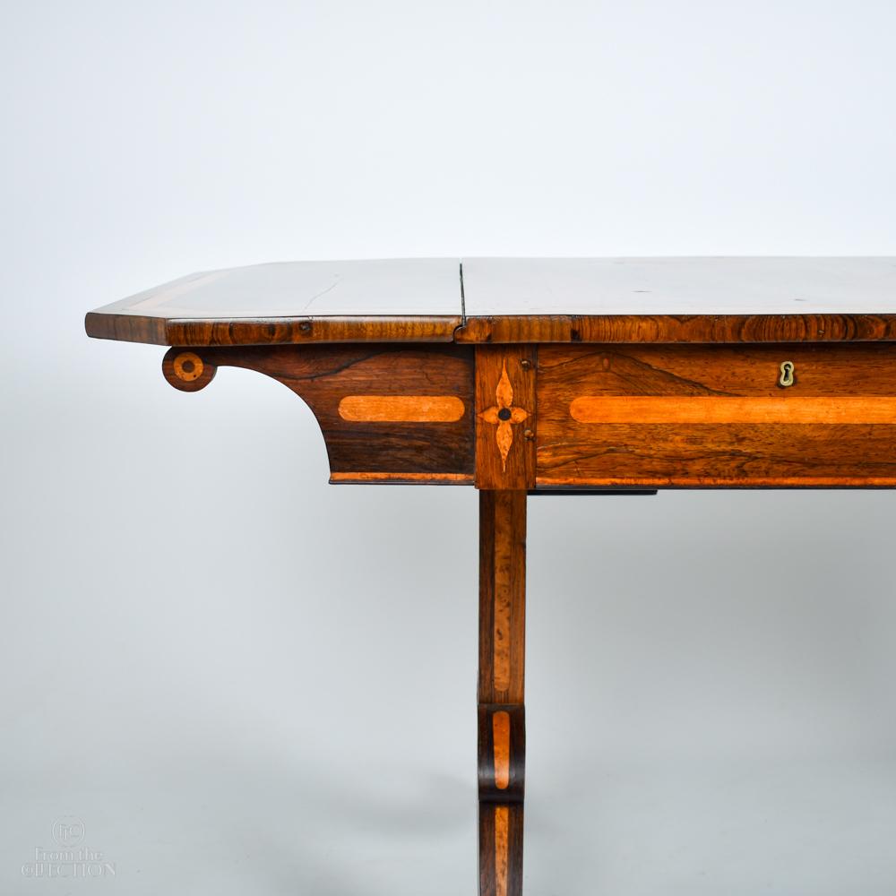 19th Century Georgian, Mahogany and Satinwood, Sofa Table, Circa 1810 For Sale