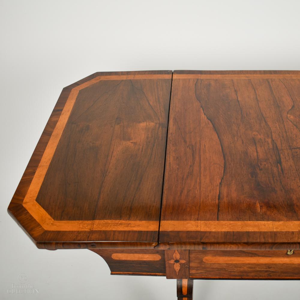 Georgian, Mahogany and Satinwood, Sofa Table, Circa 1810 For Sale 1