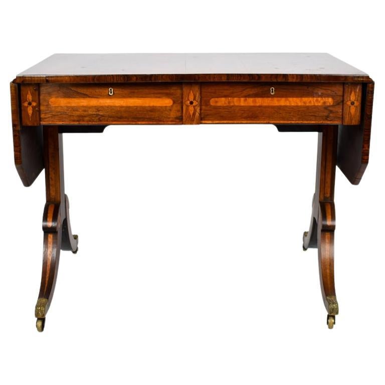 Georgian, Mahogany and Satinwood, Sofa Table, Circa 1810 For Sale