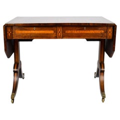 Antique Georgian, Mahogany and Satinwood, Sofa Table, Circa 1810
