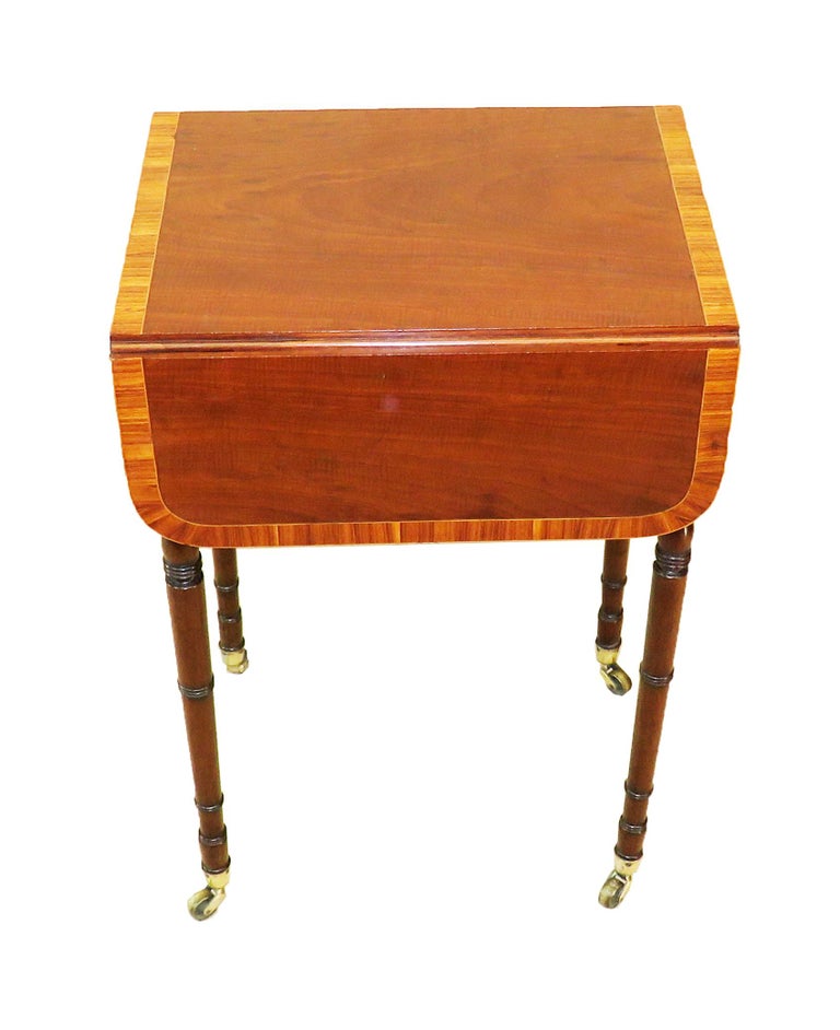 Mahogany Antique Baby Pembroke Table For Sale at 1stDibs